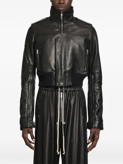 Temple Rev leather jacket by RICK OWENS
