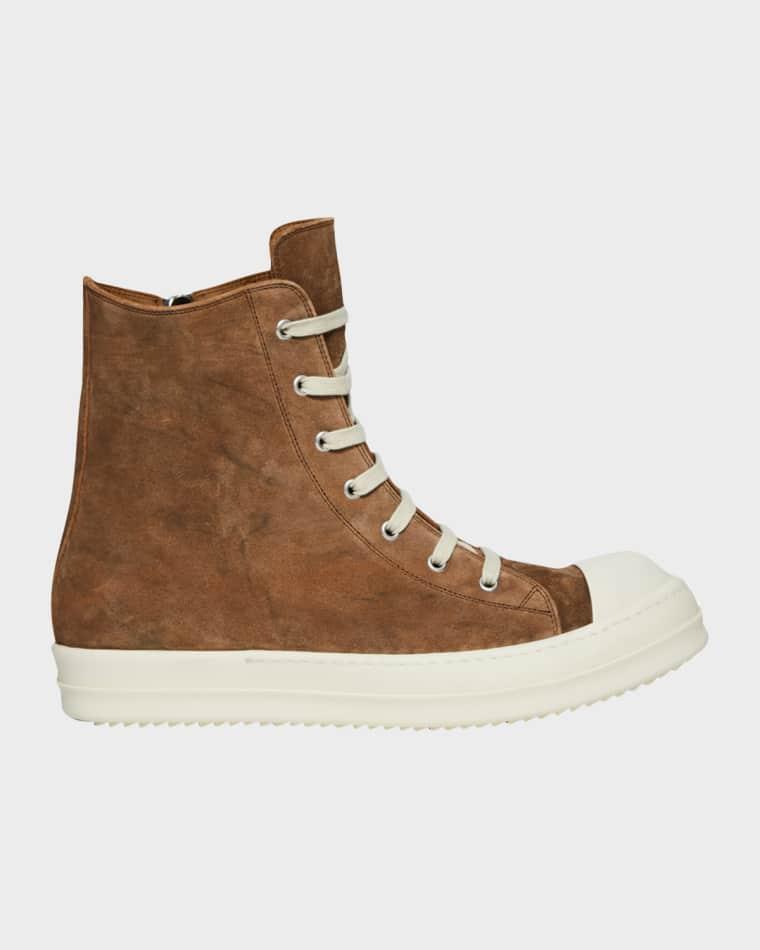 Temple Sumi Suede High-Top Sneakers by RICK OWENS