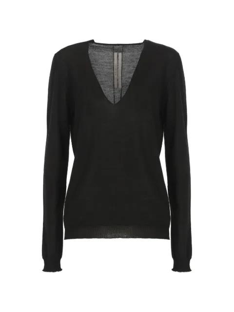 Temple V-neck long-sleeve sweater by RICK OWENS