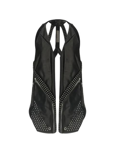 Temple leather vest by RICK OWENS