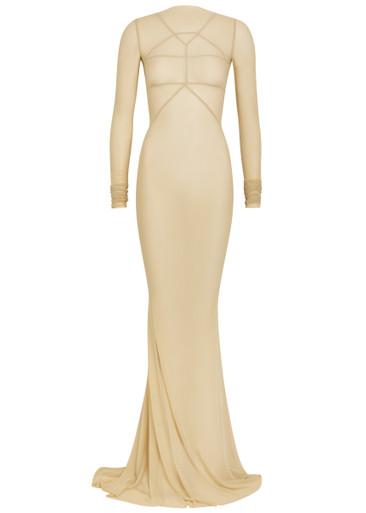 Temple panelled stretch-tulle gown by RICK OWENS