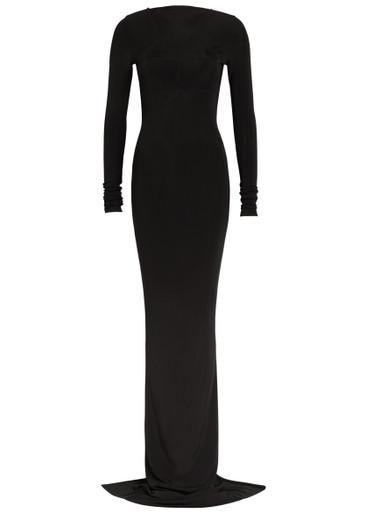 Temple panelled stretch-tulle gown by RICK OWENS