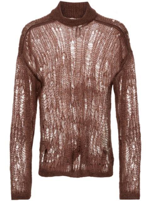 Tommy Lupetto open-knit jumper by RICK OWENS