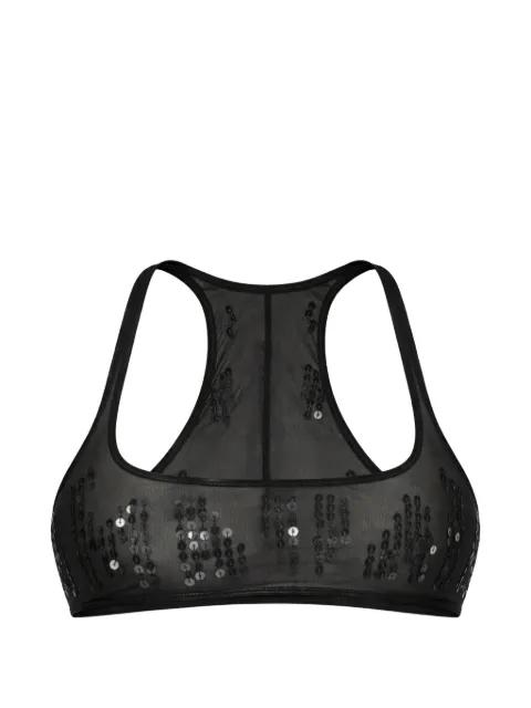 Unhorny sequin-embellished top by RICK OWENS