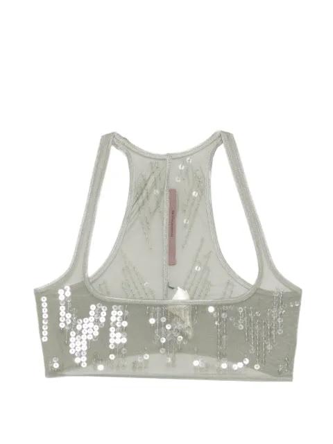 Unhorny sequin-embellished top by RICK OWENS