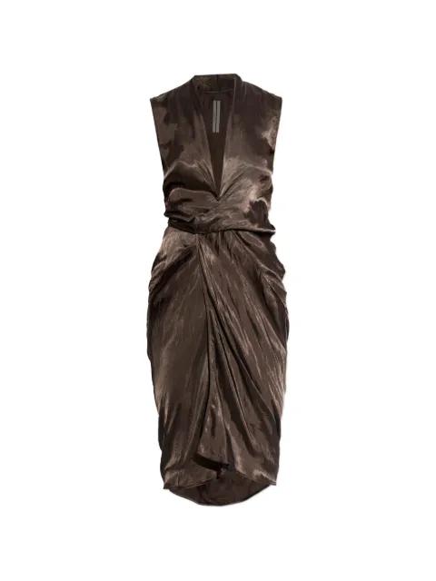 V-neck draped dress by RICK OWENS