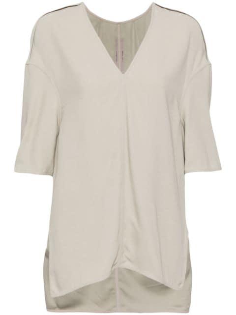 V-neck drop-shoulder blouse by RICK OWENS