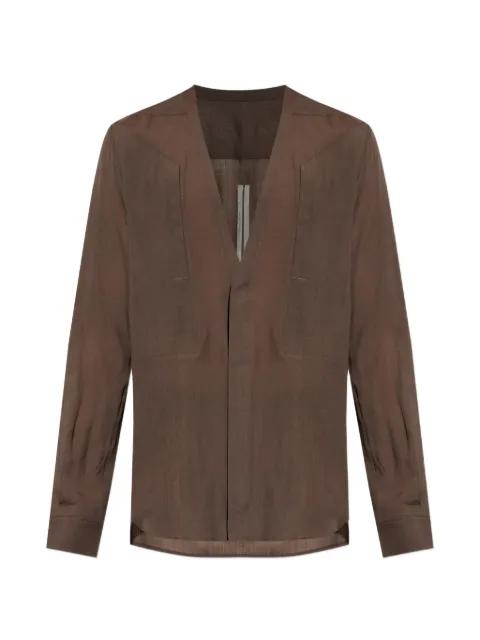 V-neck long-sleeve shirt by RICK OWENS