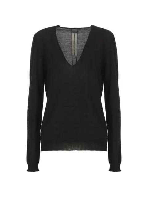 V-neck long-sleeved sweater by RICK OWENS