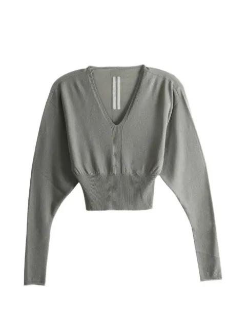 V-neck ribbed-knit sweater by RICK OWENS