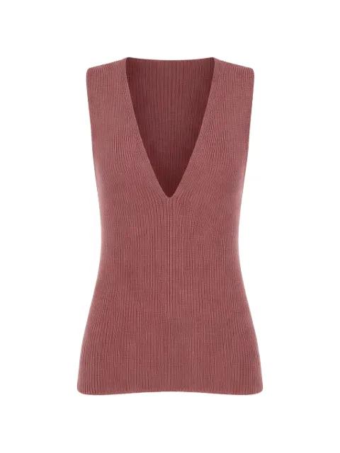 V-neck ribbed tank by RICK OWENS