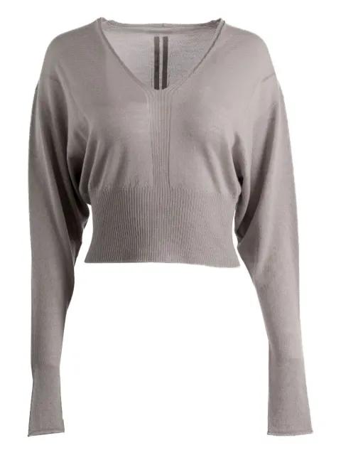 V-neck ribbed top by RICK OWENS