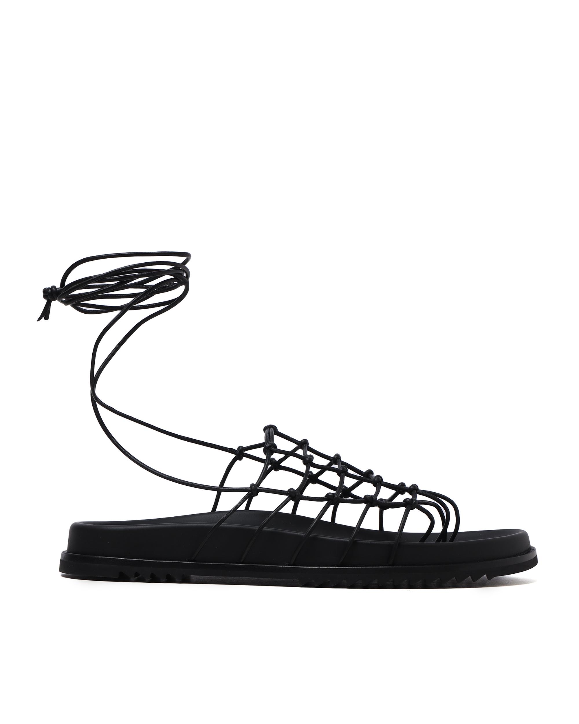 Web granolas sandals by RICK OWENS