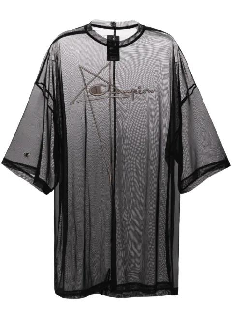 embroidered logo T-shirt by RICK OWENS X CHAMPION