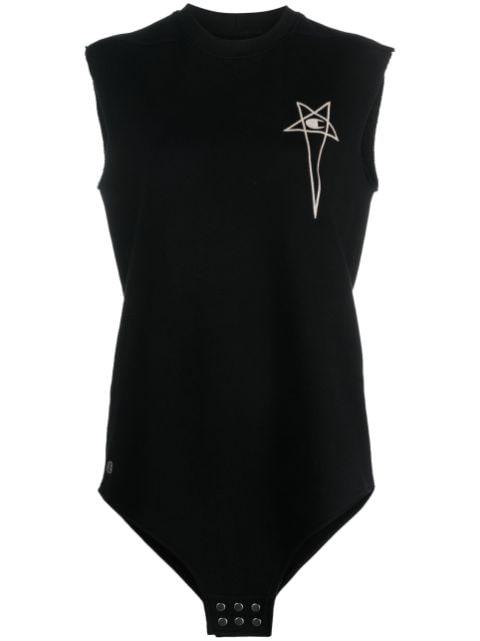 logo-embroidered cotton tank top by RICK OWENS X CHAMPION