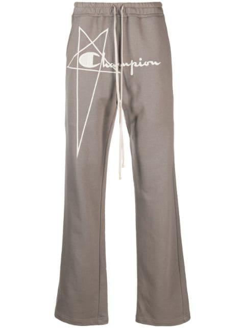 x Champion Dietrich logo-embroidered track pants by RICK OWENS X CHAMPION