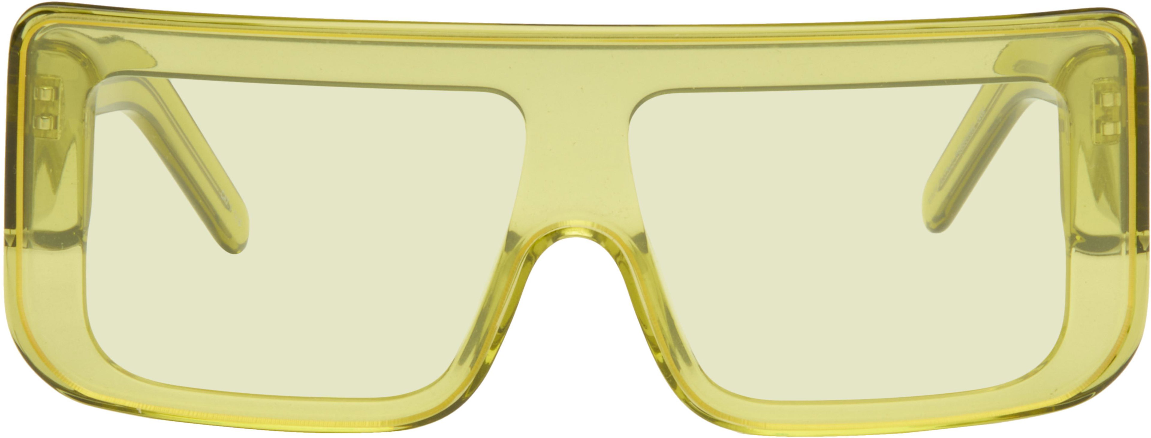 Yellow Documenta Sunglasses by RICK OWENS