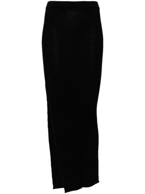 Ziggy ribbed-knit maxi skirt by RICK OWENS