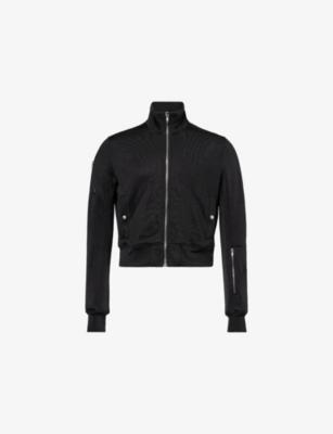 Zip-Pocket Funnel-Neck Cotton-Jersey Track Jacket by RICK OWENS