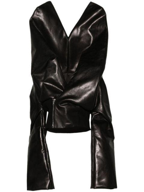asymmetric leather jacket by RICK OWENS