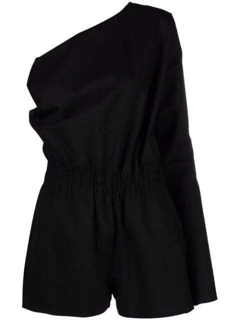 asymmetric one-shoulder playsuit by RICK OWENS