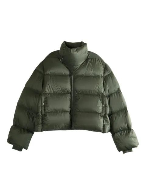 asymmetric zip puffer jacket by RICK OWENS
