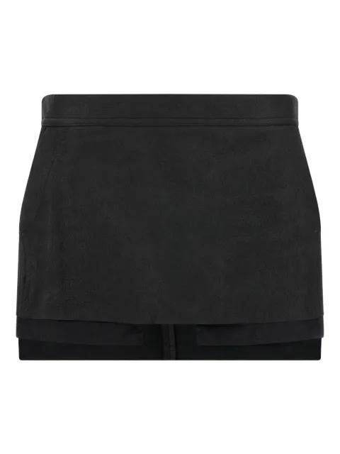asymmetrical leather skirt by RICK OWENS