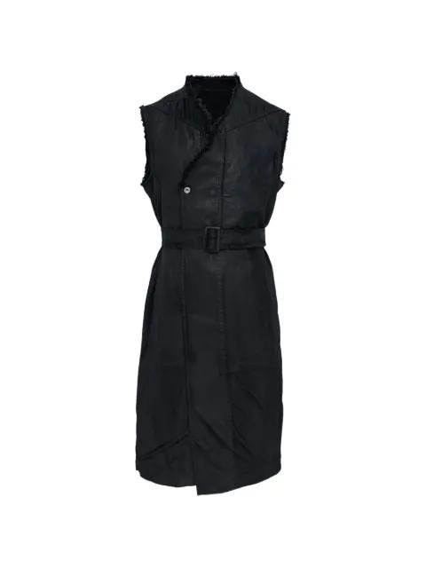 belted sleeveless coat by RICK OWENS
