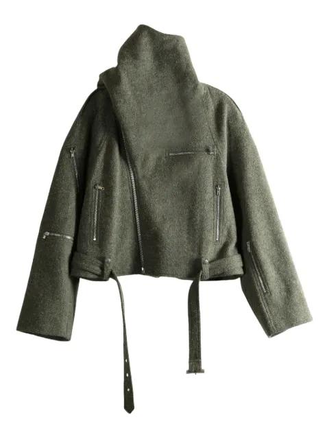 belted zip-up jacket by RICK OWENS