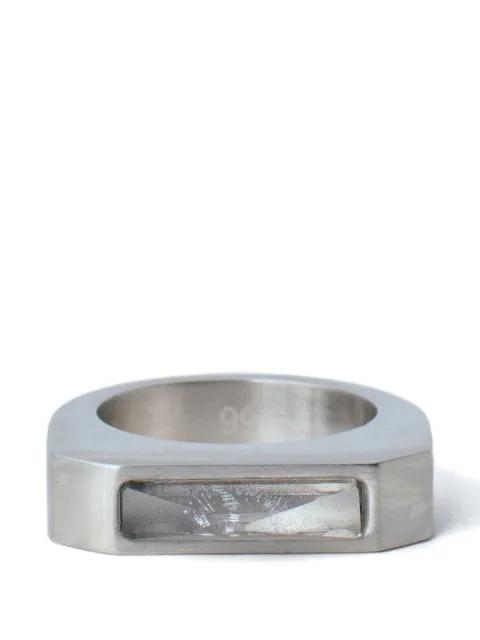 brushed rectangular ring by RICK OWENS