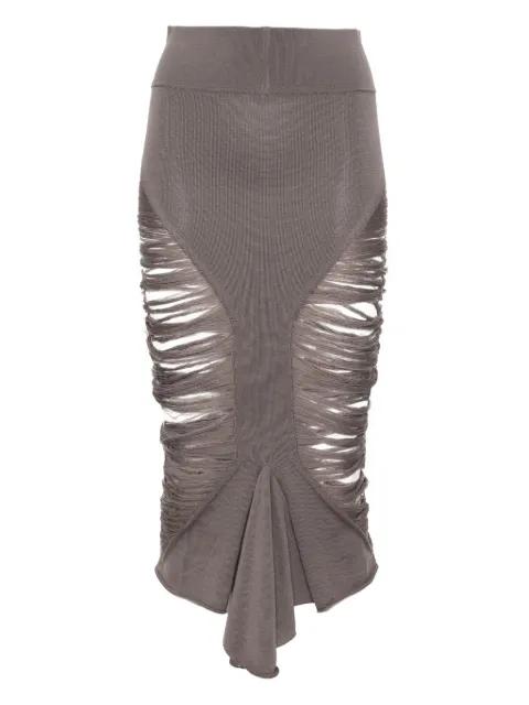 calf tanja skirt by RICK OWENS