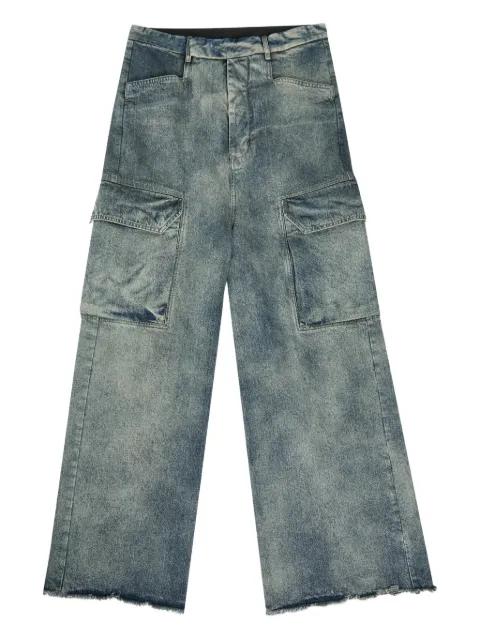 cargo frayed jeans by RICK OWENS