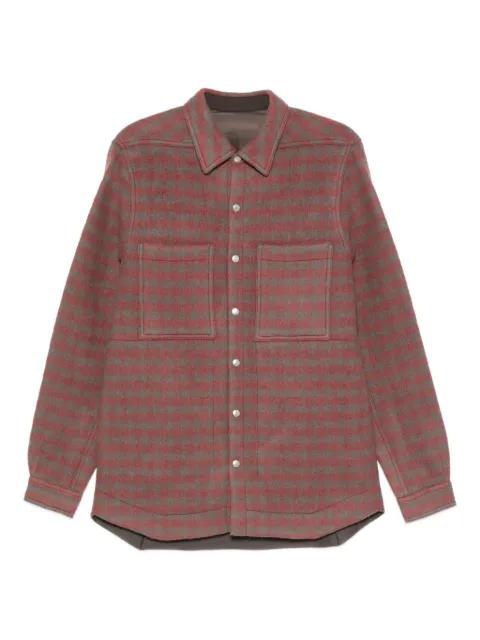 checked patch-pocket shirt by RICK OWENS
