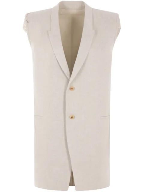 cotton waistcoat by RICK OWENS