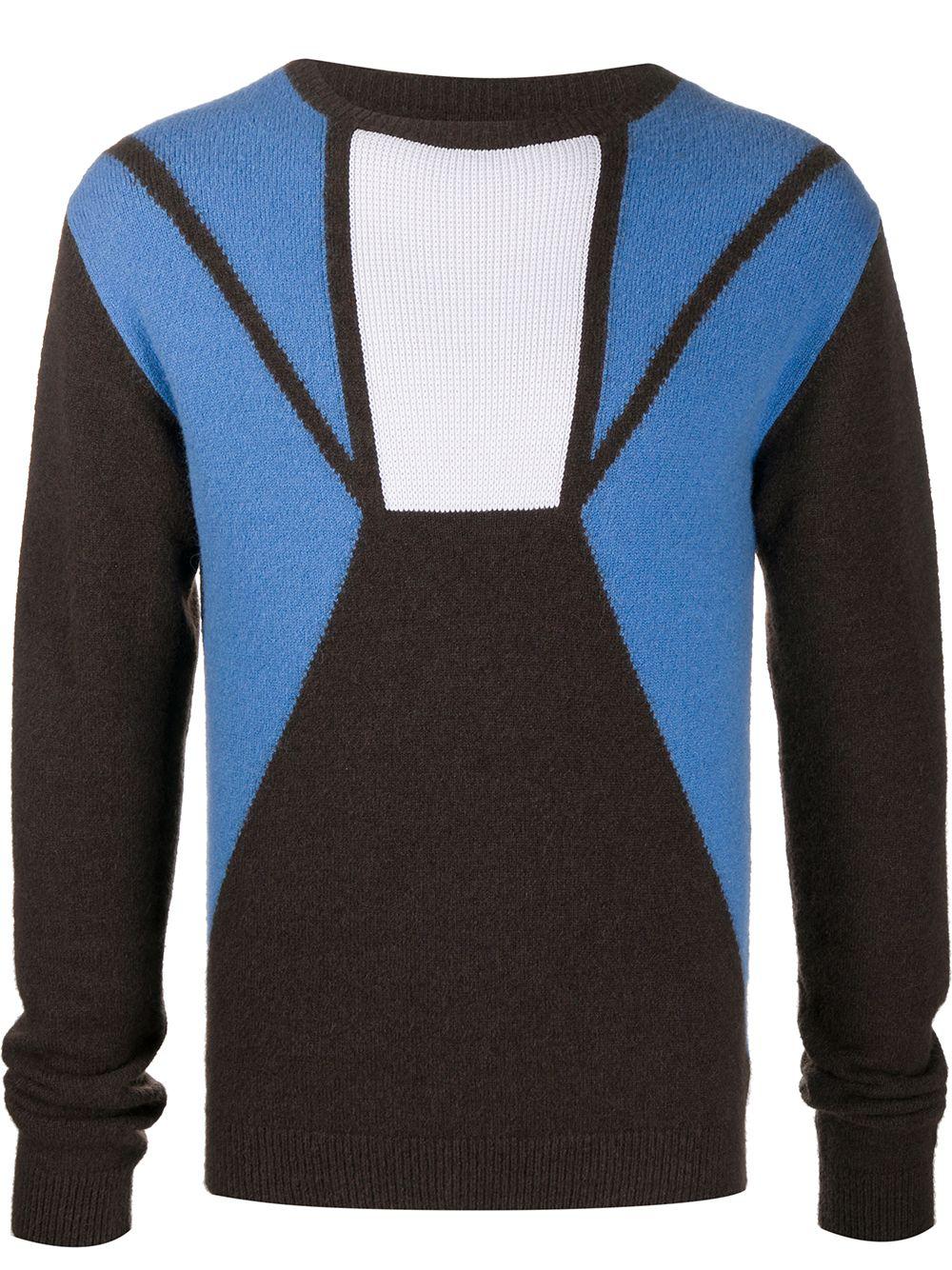 crew neck panelled jumper by RICK OWENS