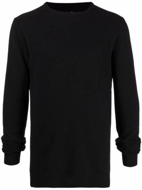 crew-neck rib-trimmed jumper by RICK OWENS