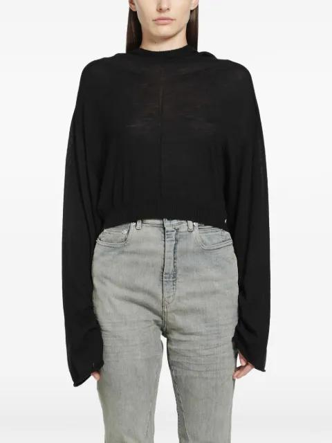 cropped hoodied tunic by RICK OWENS
