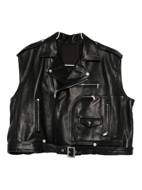 cropped leather jacket by RICK OWENS