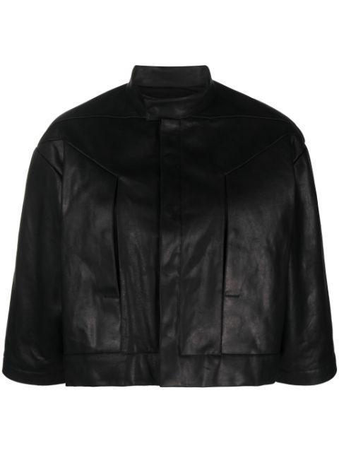 cropped leather jacket by RICK OWENS