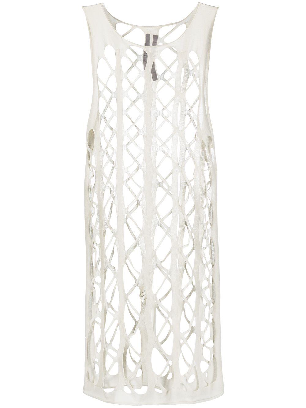 cut-out detail sleeveless top by RICK OWENS