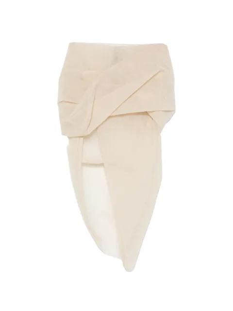 draped calf skirt by RICK OWENS