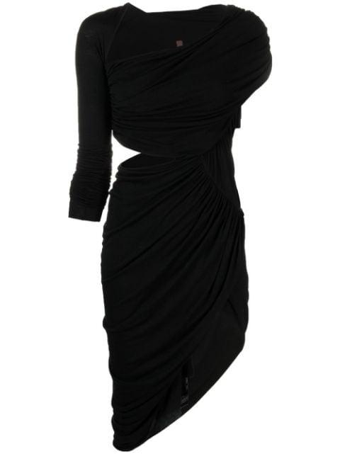 draped-design cut-out detail dress by RICK OWENS