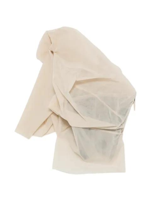 draped-detail top by RICK OWENS