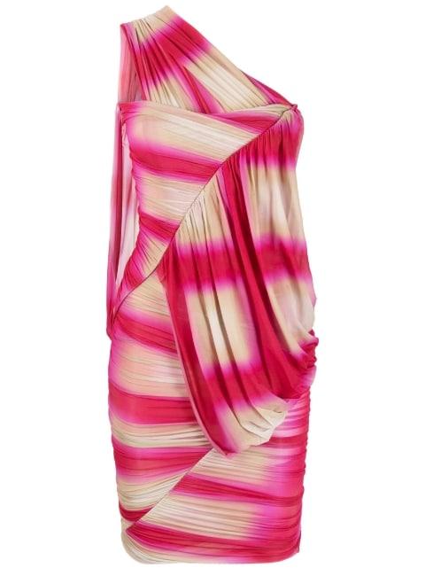 draped one-shoulder dress by RICK OWENS