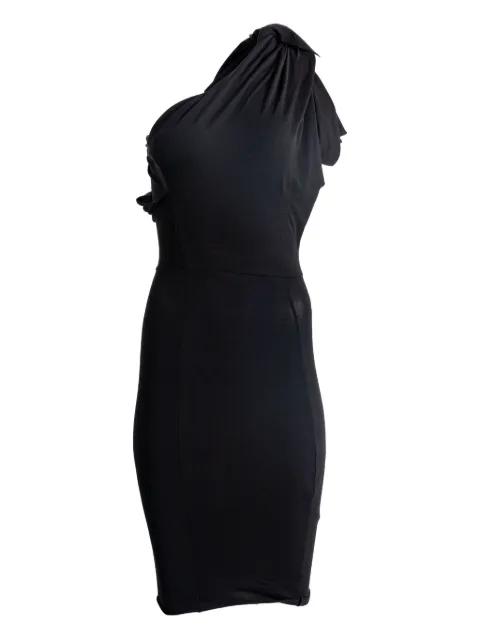 draped one-shoulder midi dress by RICK OWENS