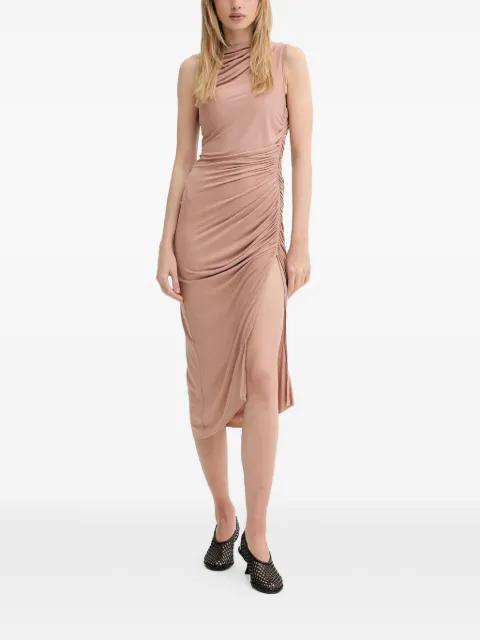 draped ruched midi dress by RICK OWENS