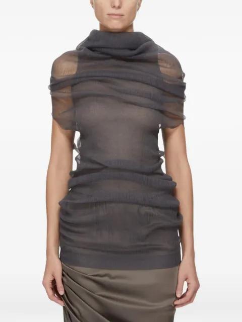 draped semi-sheer blouse by RICK OWENS