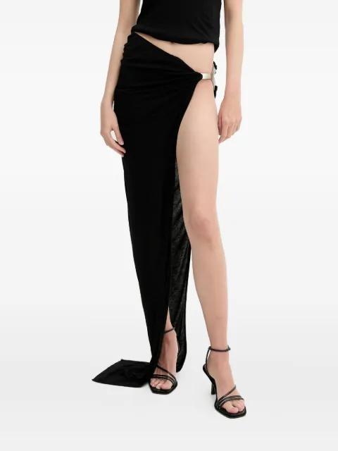 draped side-buckle skirt by RICK OWENS
