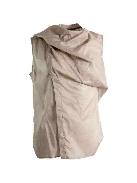 draped sleeveless shirt by RICK OWENS