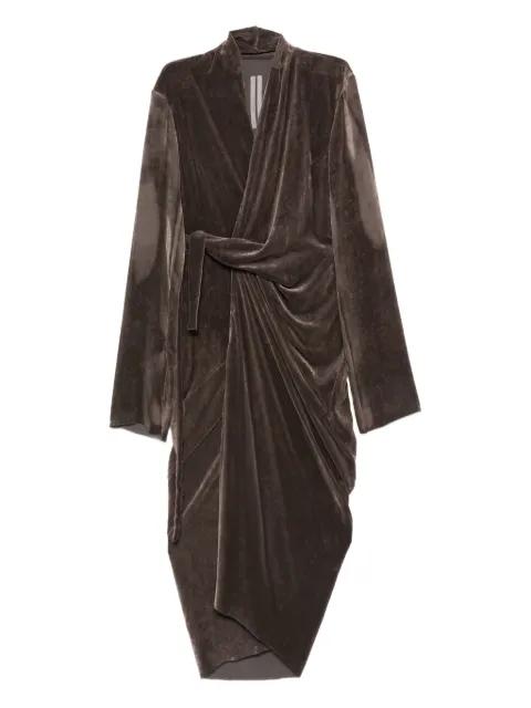 draped wrap midi dress by RICK OWENS